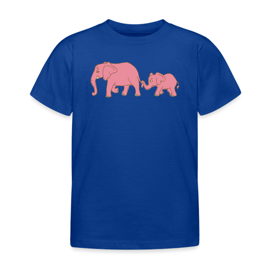 Kinder T-Shirt Elefanten - Royalblau