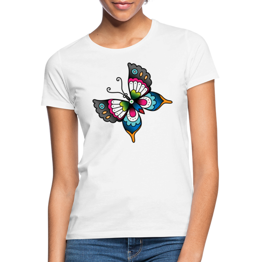 Schmetterling Tattoo - weiß
