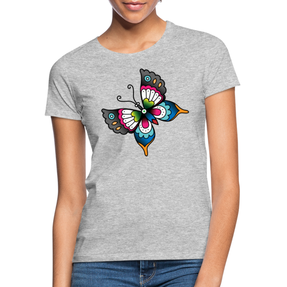 Schmetterling Tattoo - Grau meliert