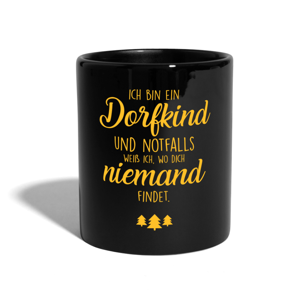 Kaffeebecher Dorfkind - Schwarz