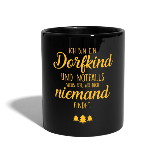 Kaffeebecher Dorfkind - Schwarz