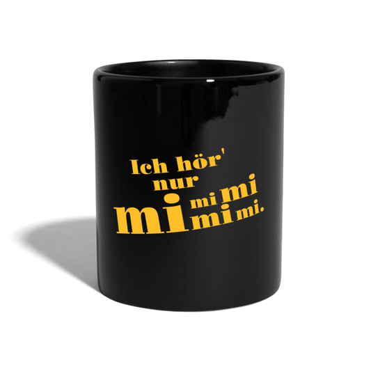 Kaffeebecher mi mi mi mi - Schwarz
