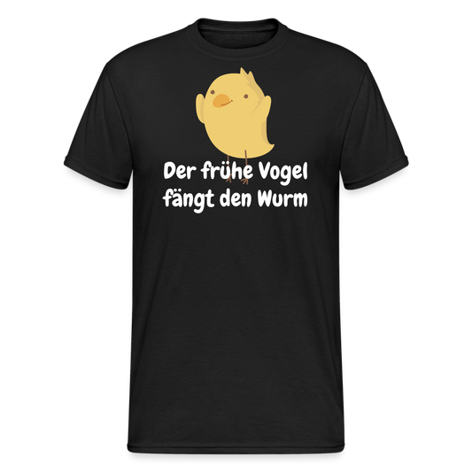 Der frühe Vogel fängt den Wurm - Schwarz