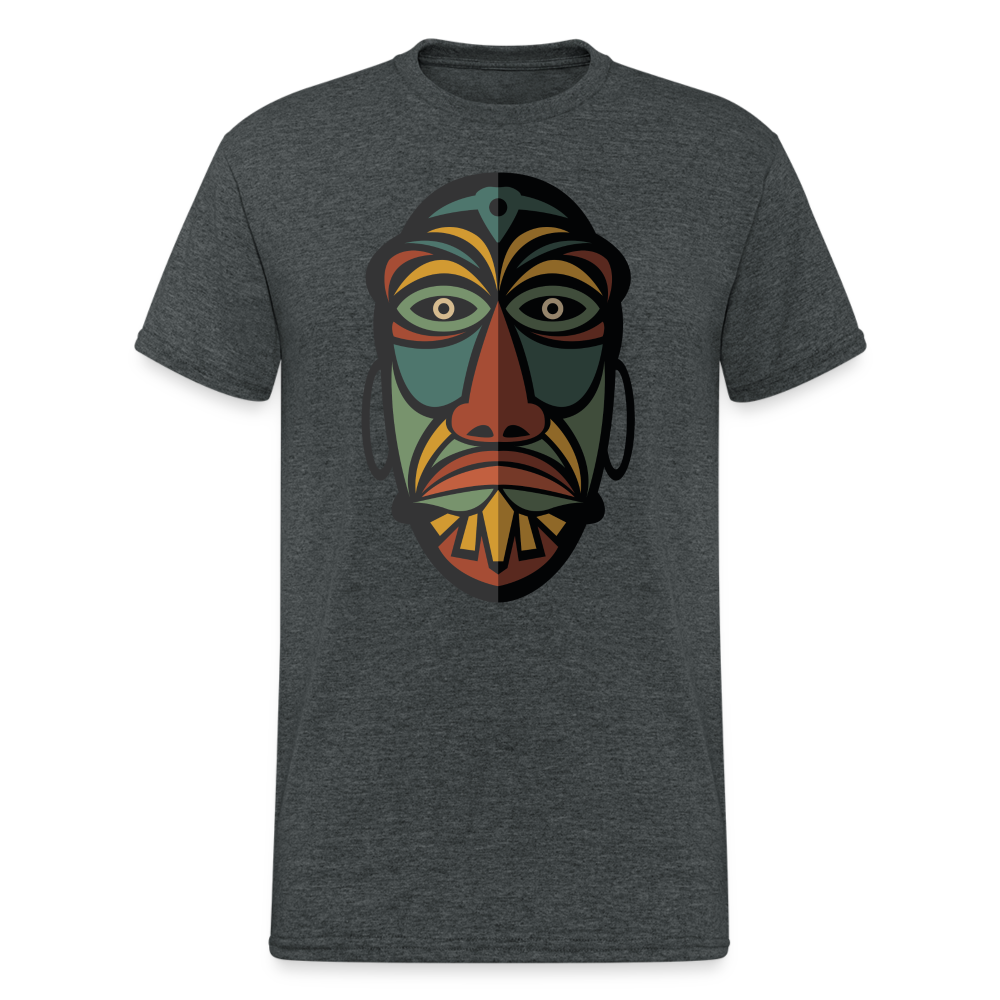 Afrikanische Maske - Dunkelgrau meliert