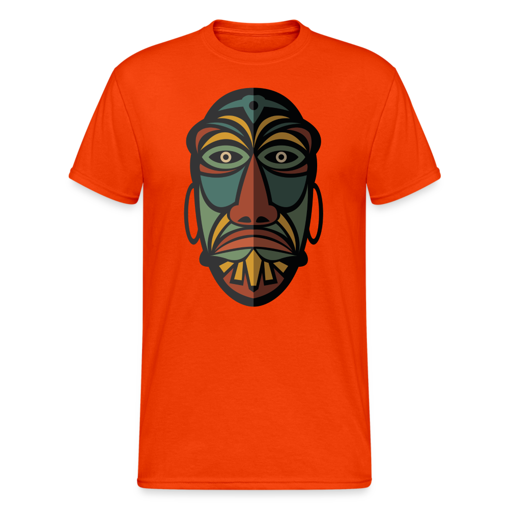 Afrikanische Maske - kräftig Orange