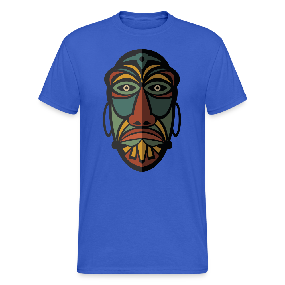 Afrikanische Maske - Königsblau