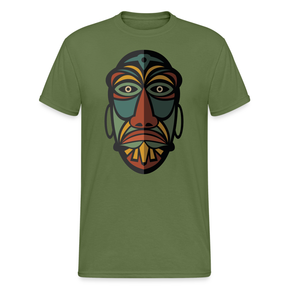 Afrikanische Maske - Militärgrün