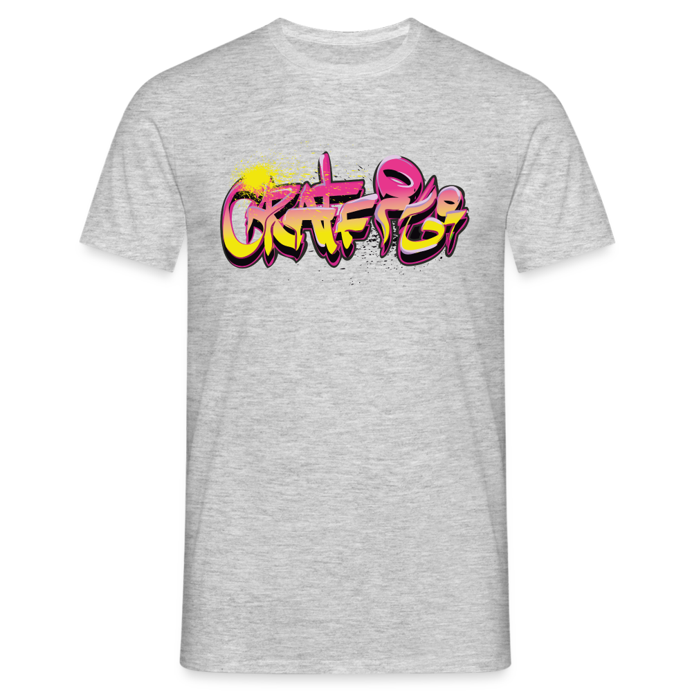 Tshirt Graffiti - Grau meliert