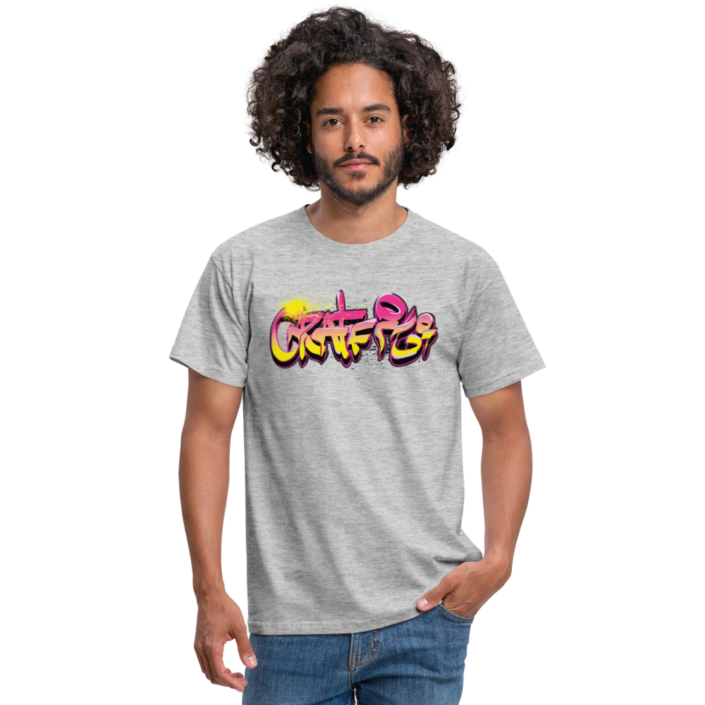 Tshirt Graffiti - Grau meliert