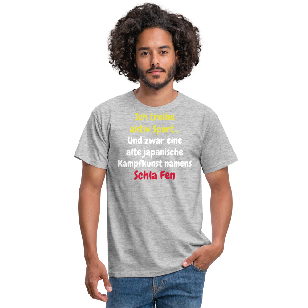 Tshirt Ich treibe aktiv Sport... - Grau meliert