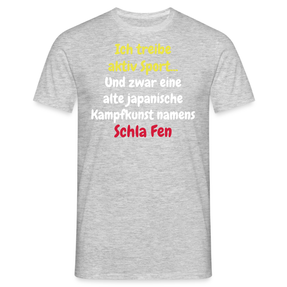 Tshirt Ich treibe aktiv Sport... - Grau meliert