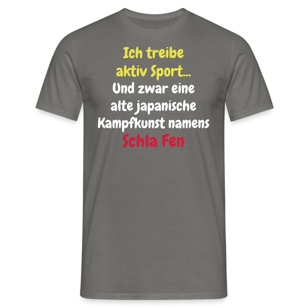 Tshirt Ich treibe aktiv Sport... - Graphit