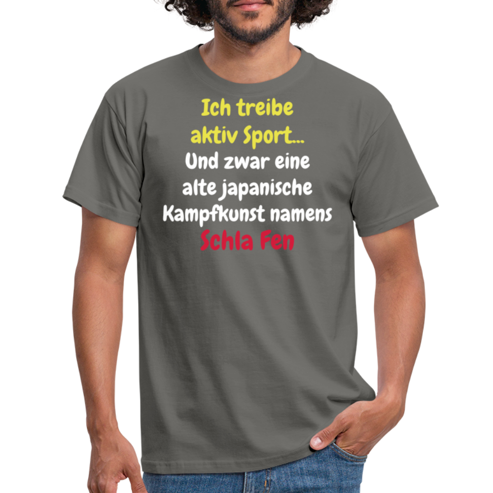 Tshirt Ich treibe aktiv Sport... - Graphit