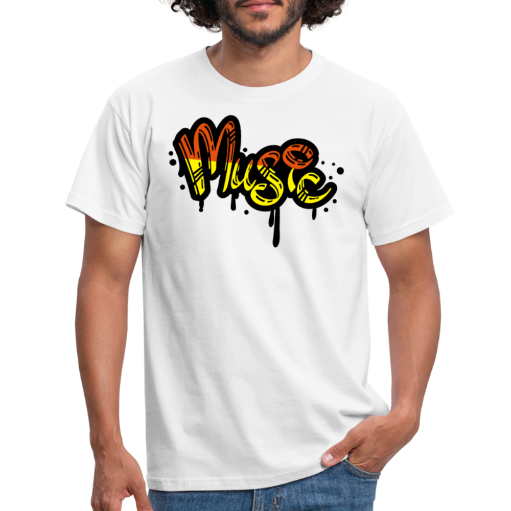 Tshirt Graffiti Musik - weiß
