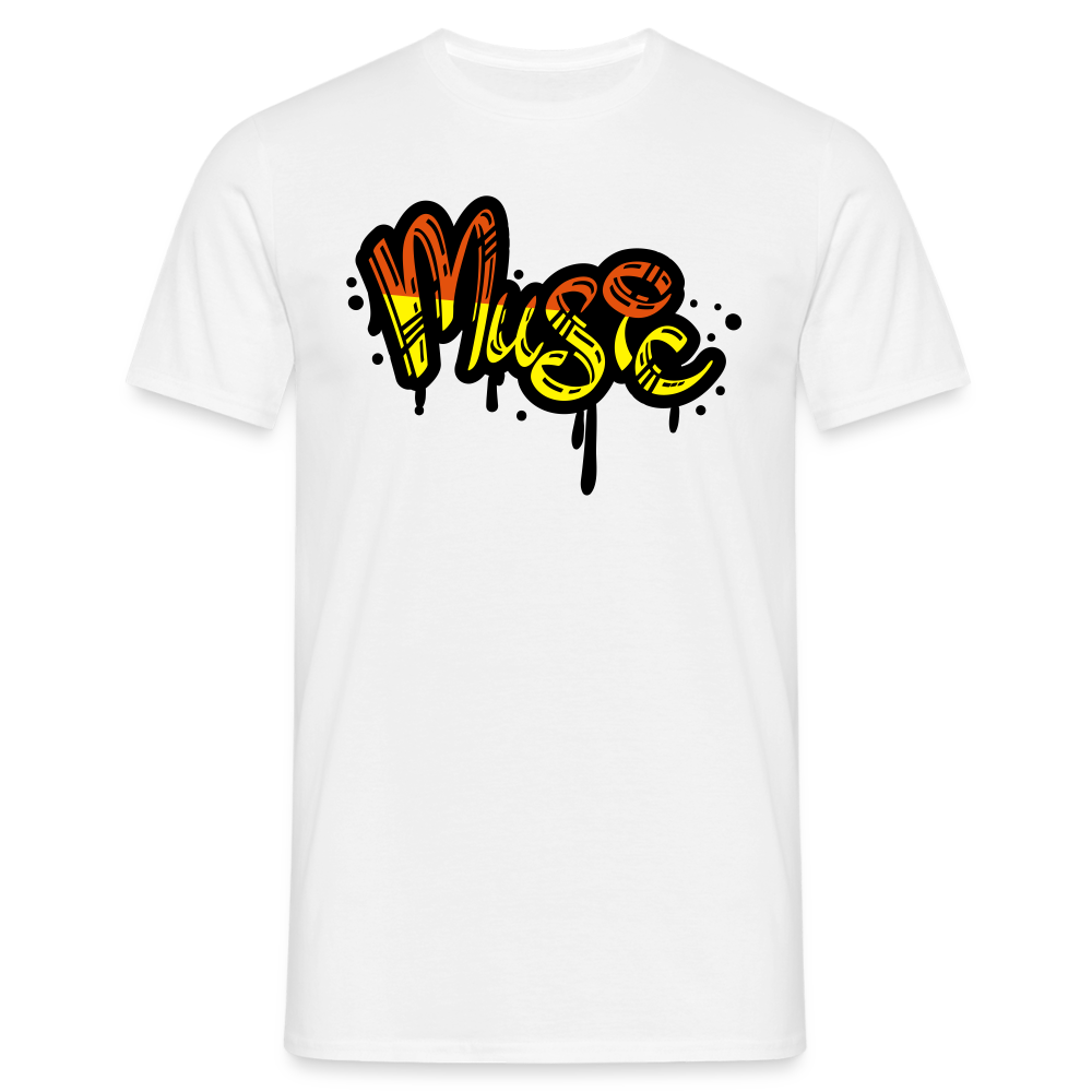 Tshirt Graffiti Musik - weiß
