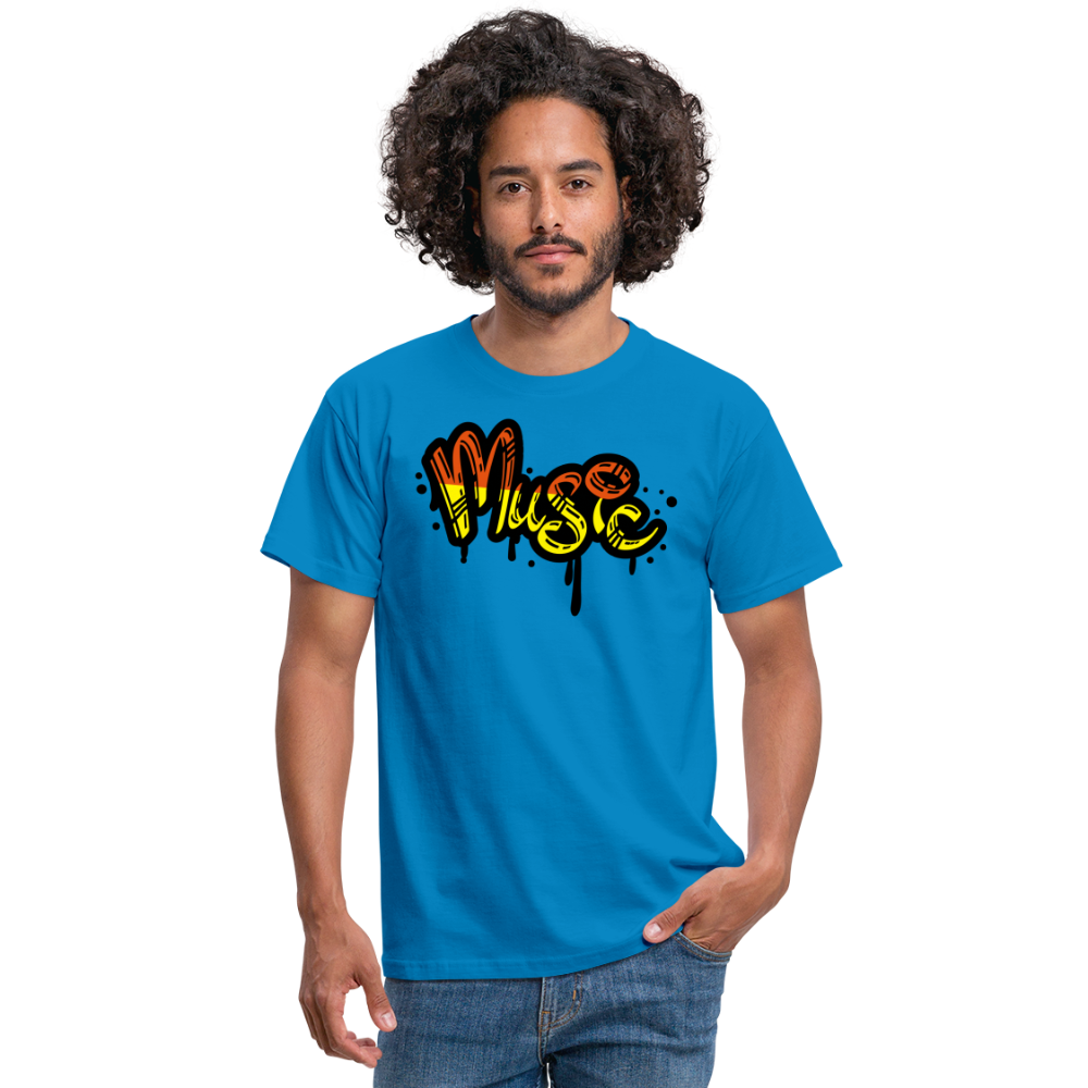 Tshirt Graffiti Musik - Royalblau