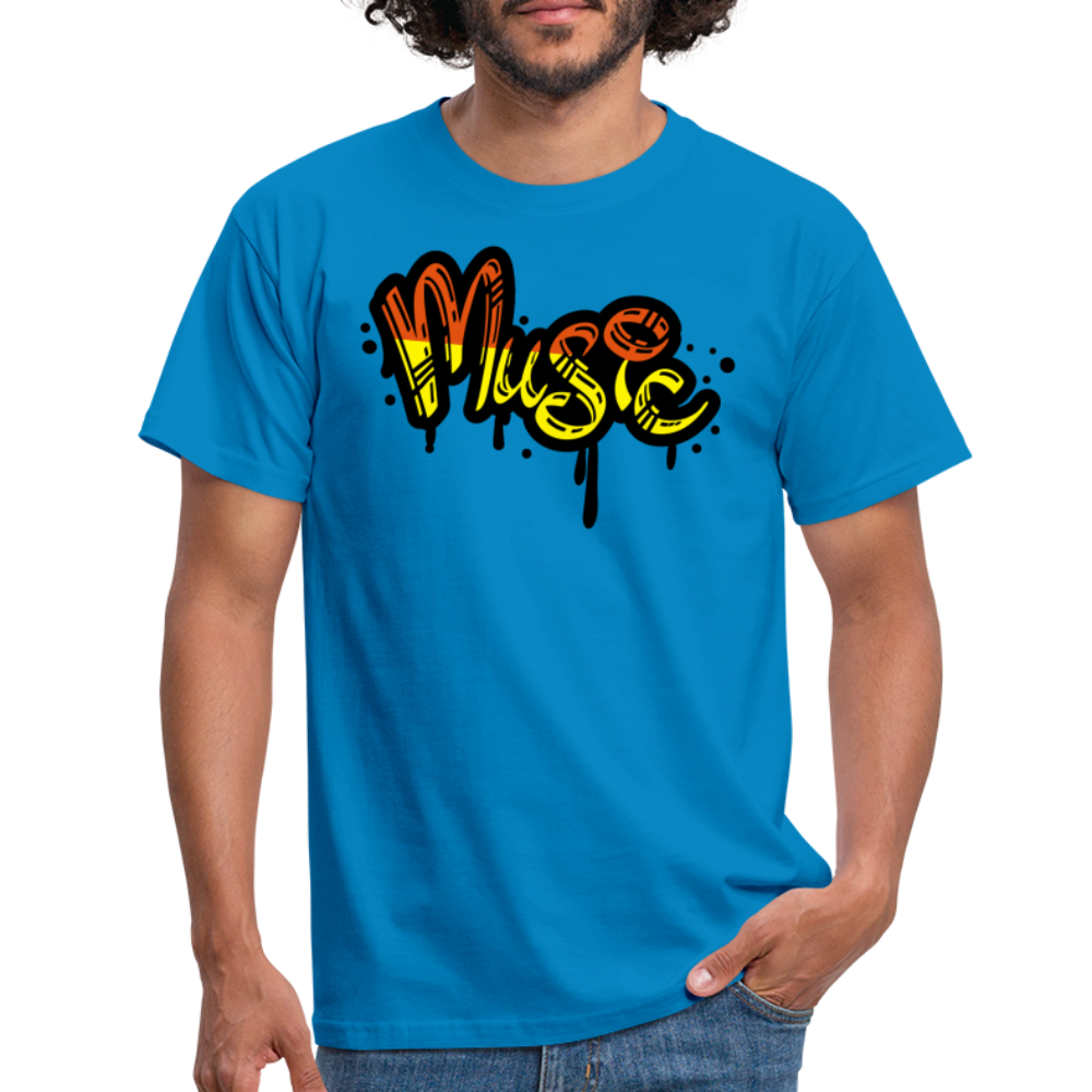 Tshirt Graffiti Musik - Royalblau