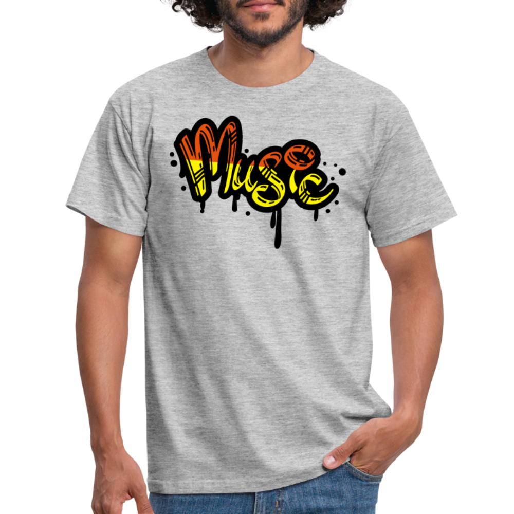 Tshirt Graffiti Musik - Grau meliert