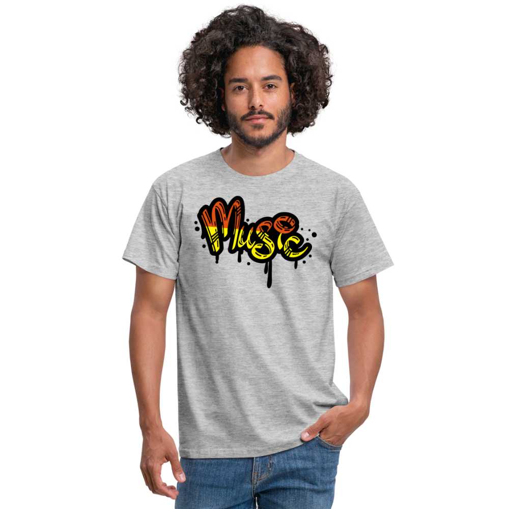 Tshirt Graffiti Musik - Grau meliert