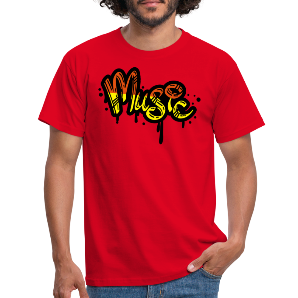 Tshirt Graffiti Musik - Rot