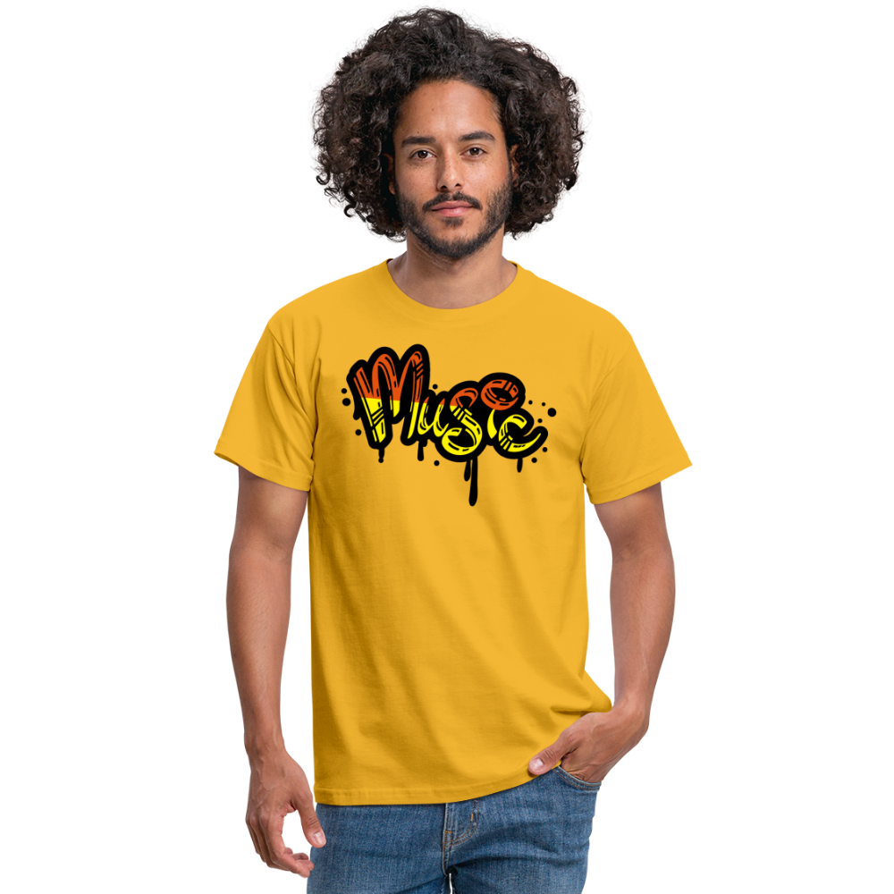 Tshirt Graffiti Musik - Gelb
