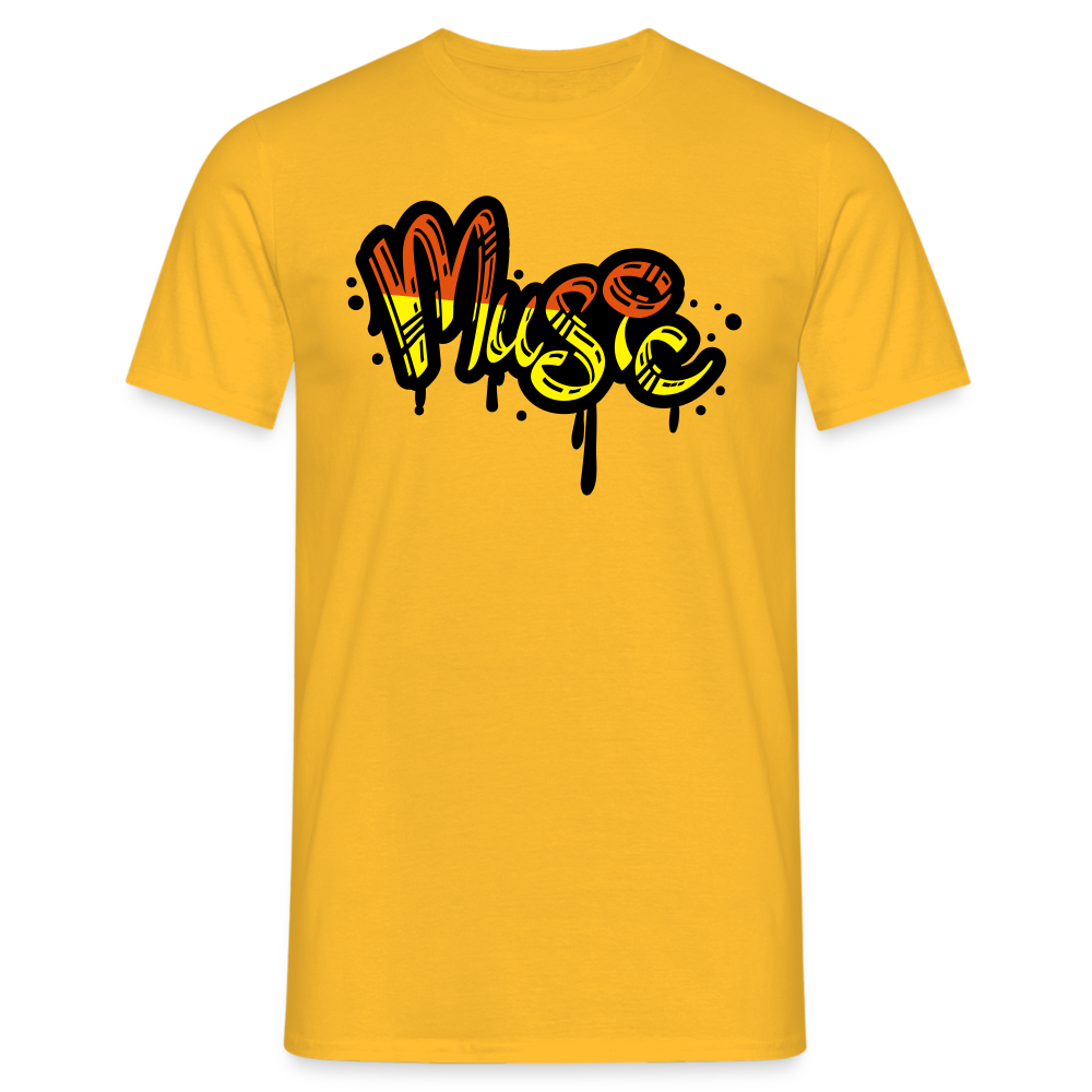 Tshirt Graffiti Musik - Gelb