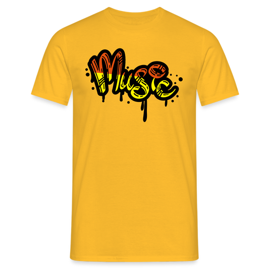 Tshirt Graffiti Musik - Gelb