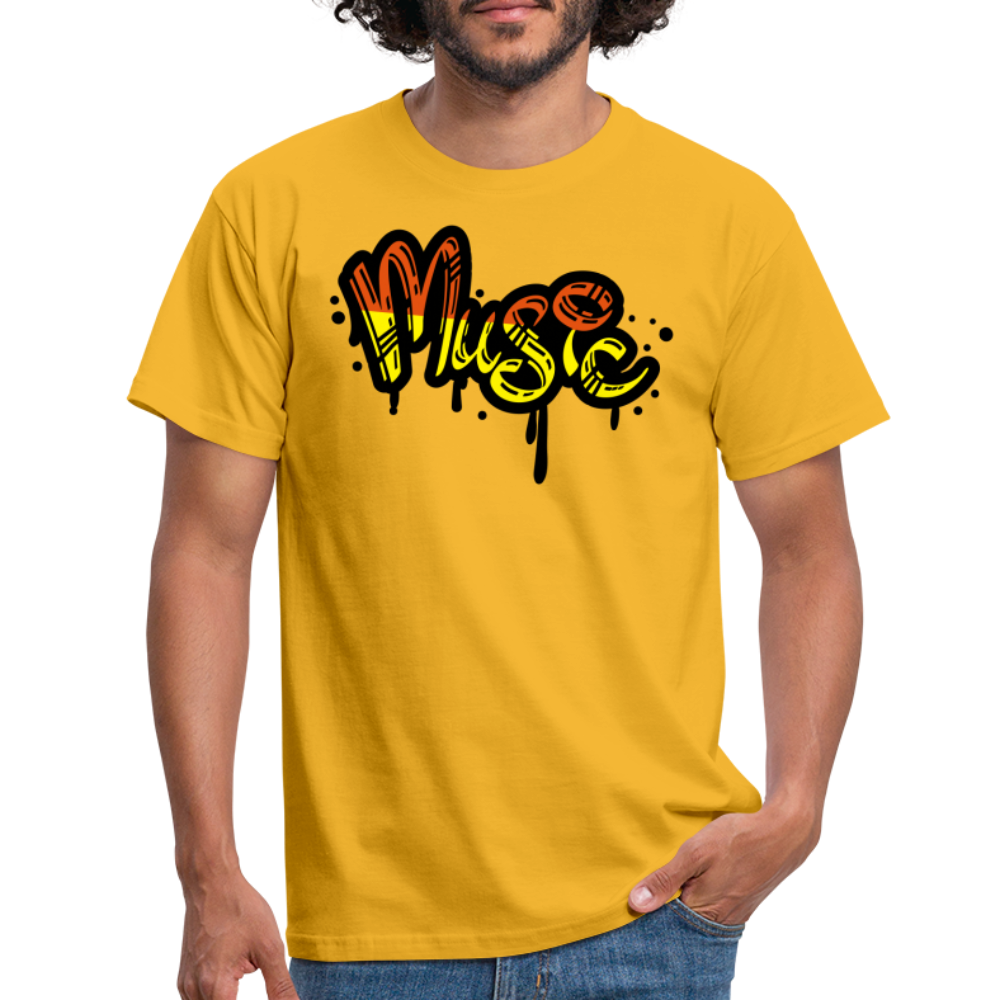 Tshirt Graffiti Musik - Gelb