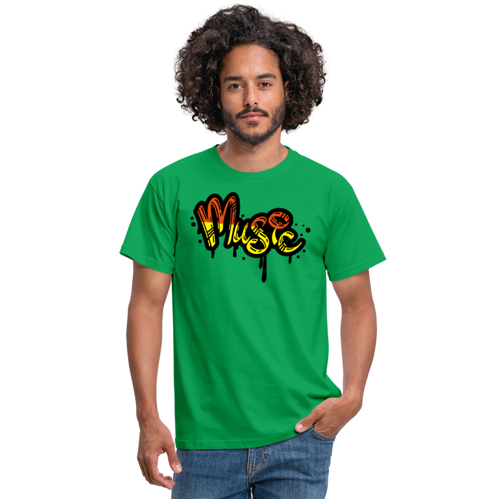 Tshirt Graffiti Musik - Kelly Green