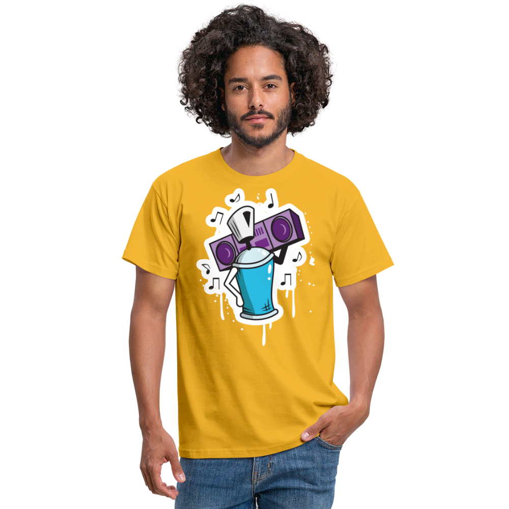 Tshirt Graffiti Ghetto Blaster - Gelb