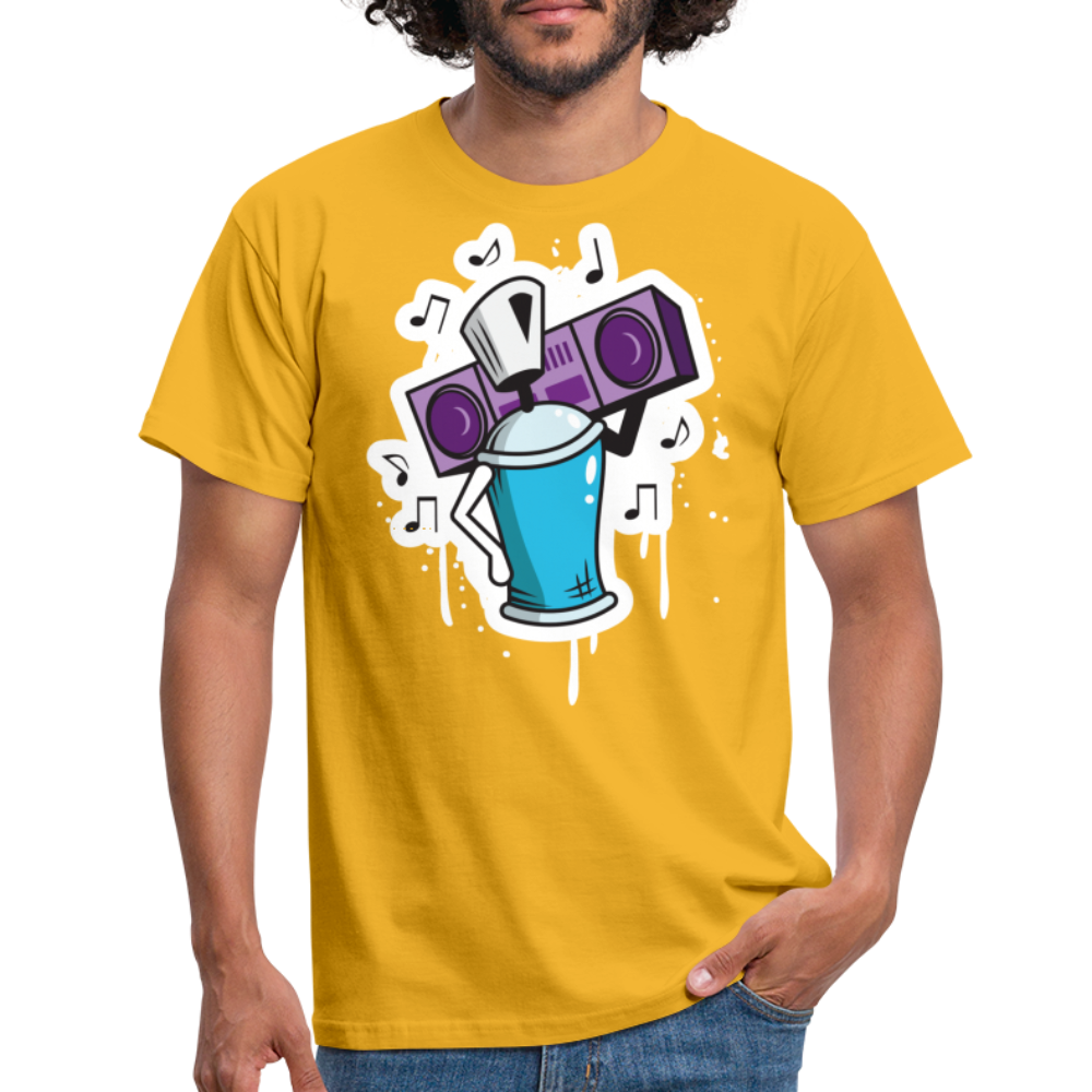Tshirt Graffiti Ghetto Blaster - Gelb
