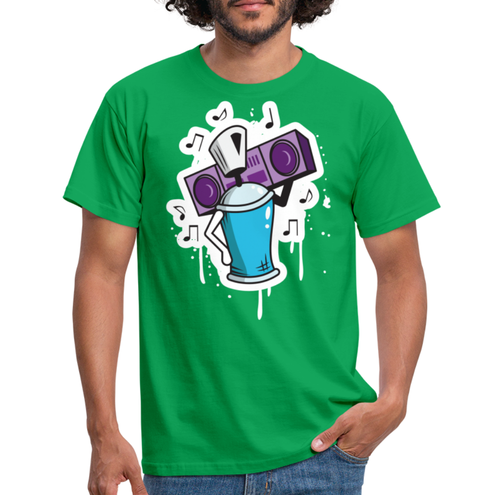 Tshirt Graffiti Ghetto Blaster - Kelly Green