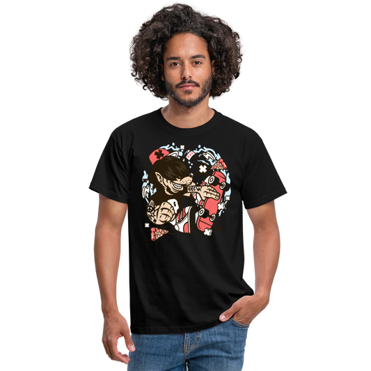 SSW1380 Tshirt Wolf_Skater - Schwarz