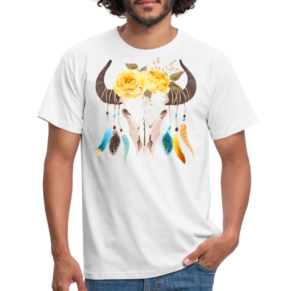 SSW1383 Tshirt Wild von Natur aus Schädel - weiß