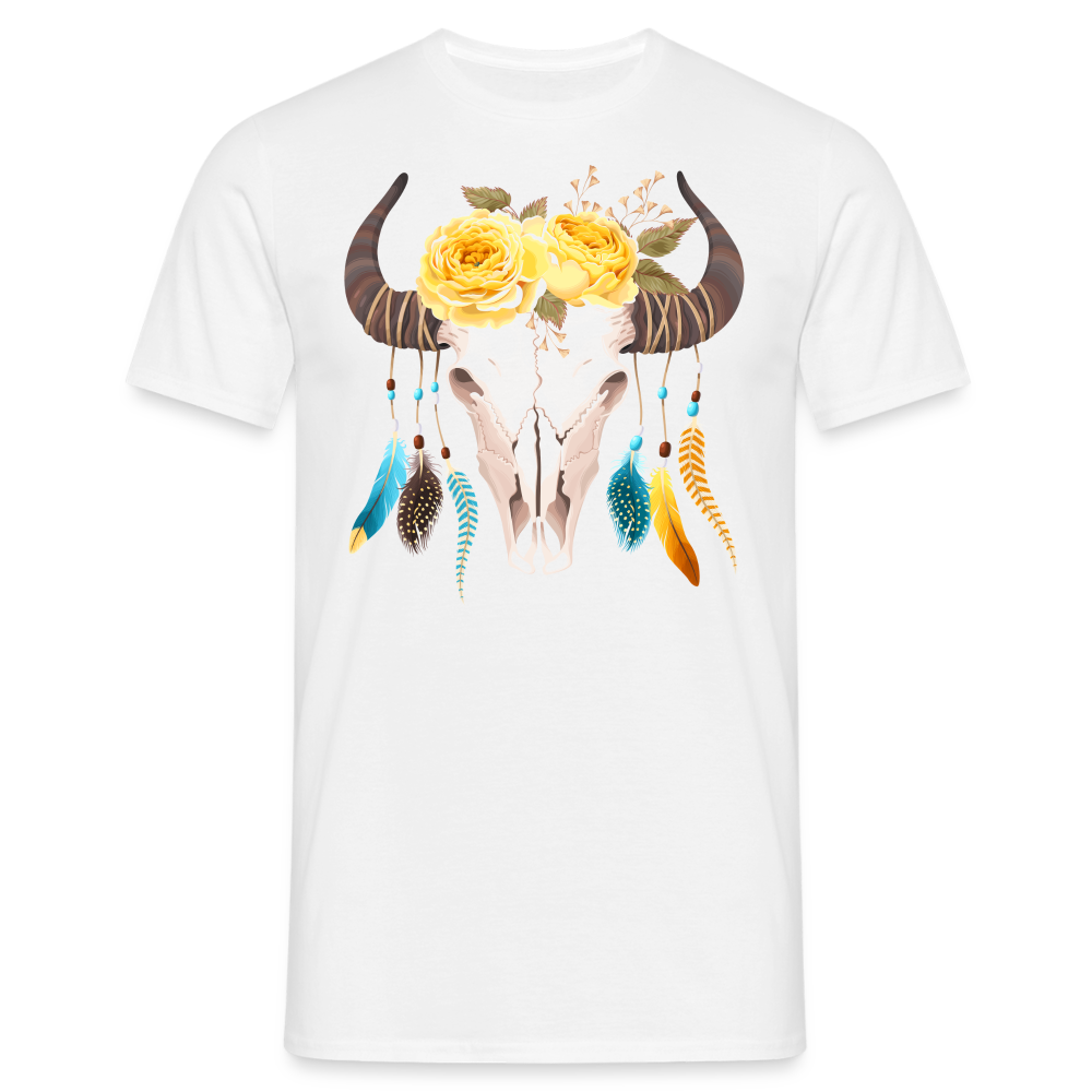SSW1383 Tshirt Wild von Natur aus Schädel - weiß