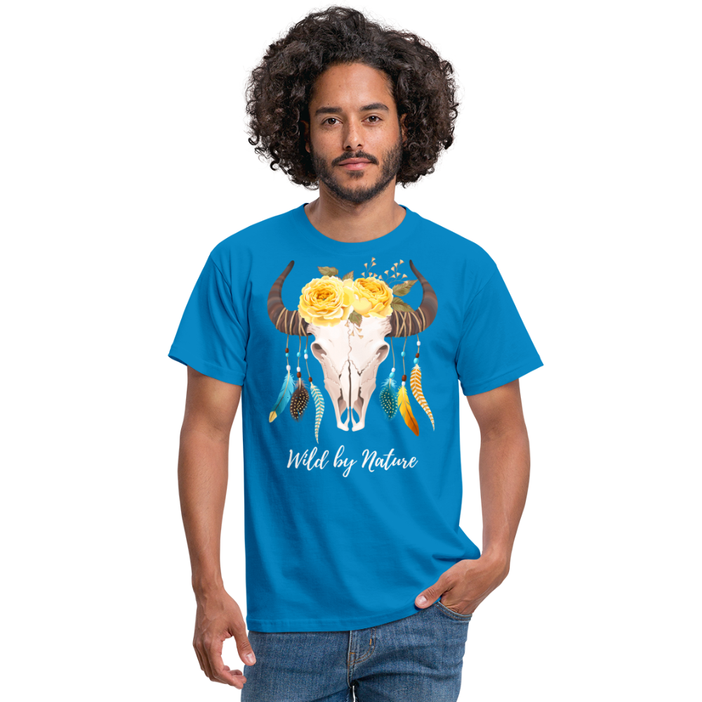SSW1383 Tshirt Wild von Natur aus Schädel - Royalblau