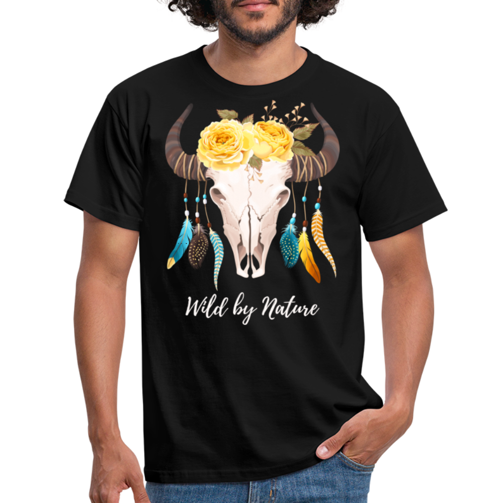SSW1383 Tshirt Wild von Natur aus Schädel - Schwarz