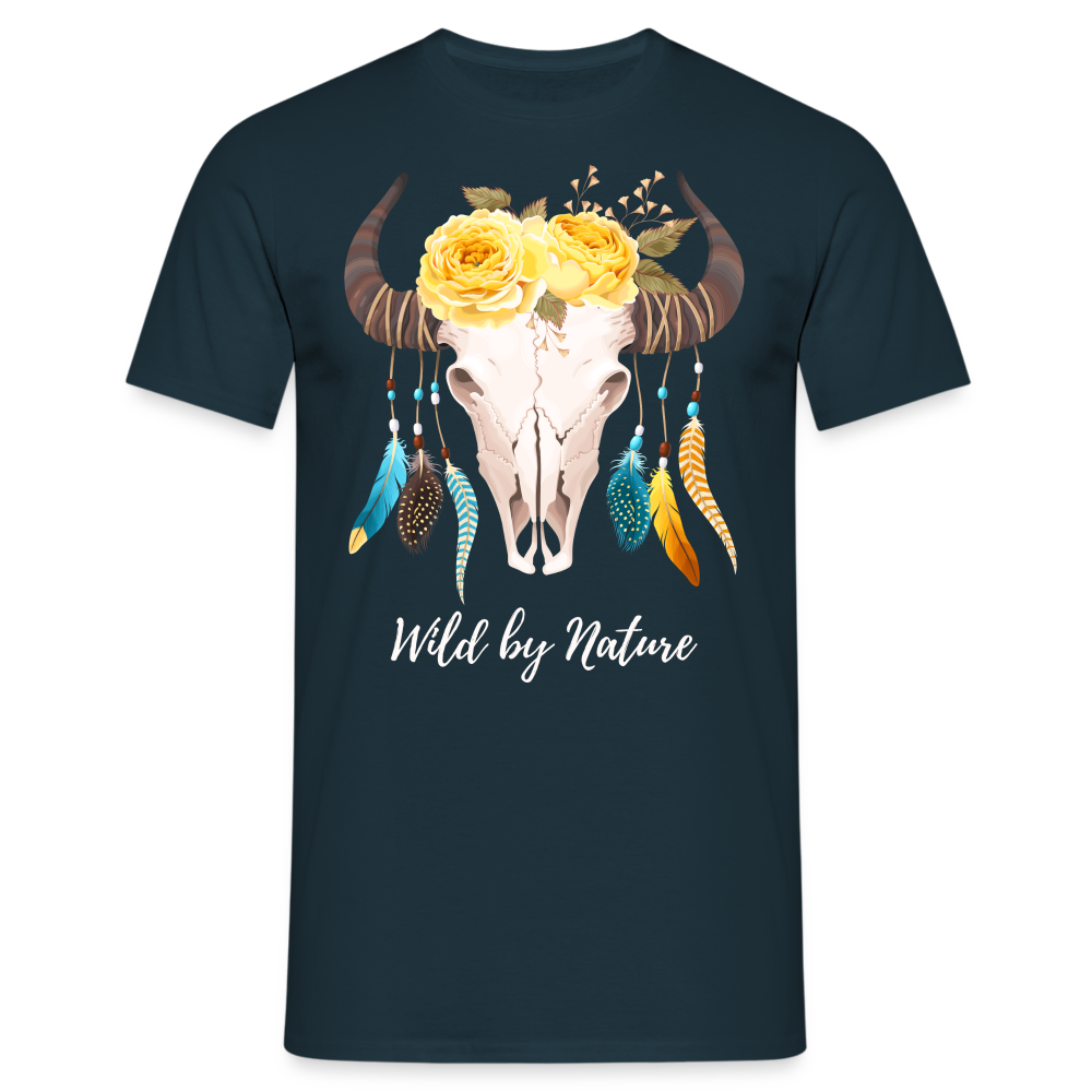 SSW1383 Tshirt Wild von Natur aus Schädel - Navy