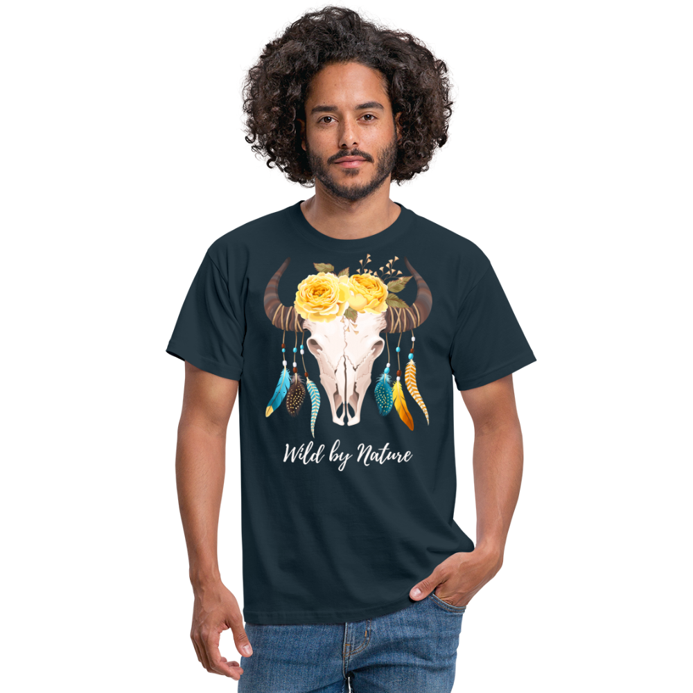 SSW1383 Tshirt Wild von Natur aus Schädel - Navy