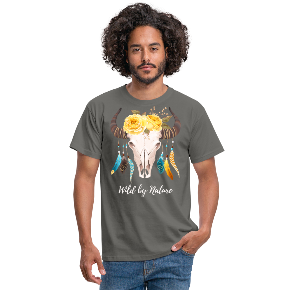 SSW1383 Tshirt Wild von Natur aus Schädel - Graphit