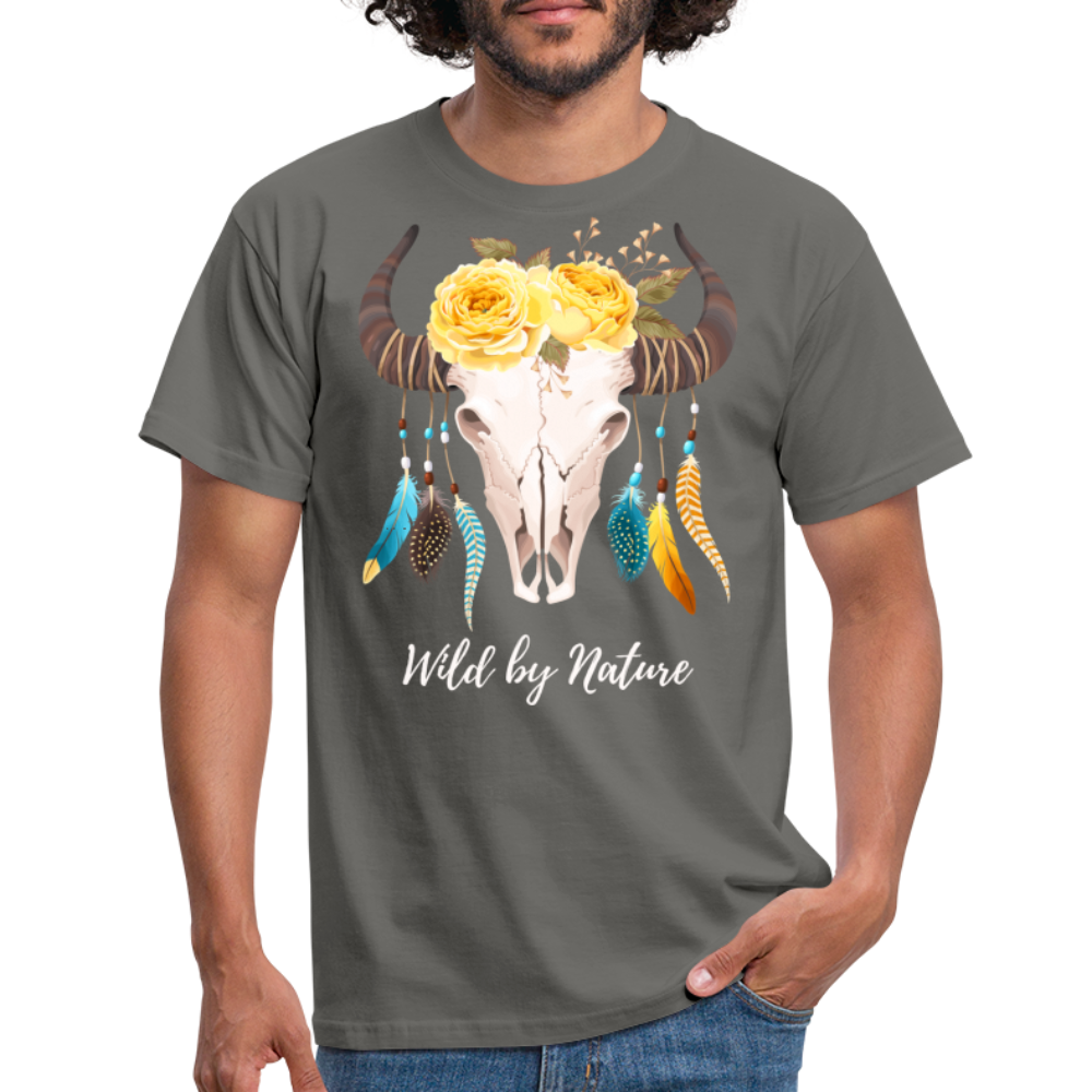 SSW1383 Tshirt Wild von Natur aus Schädel - Graphit