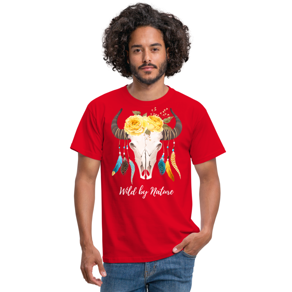 SSW1383 Tshirt Wild von Natur aus Schädel - Rot