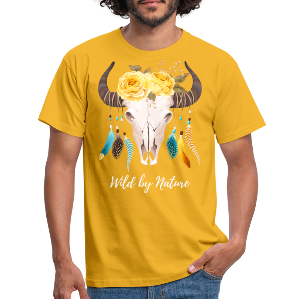 SSW1383 Tshirt Wild von Natur aus Schädel - Gelb