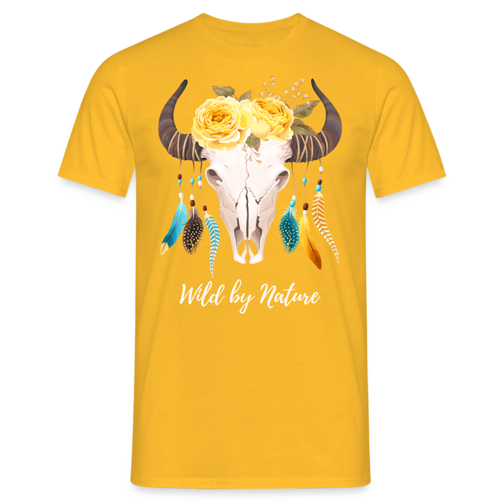 SSW1383 Tshirt Wild von Natur aus Schädel - Gelb