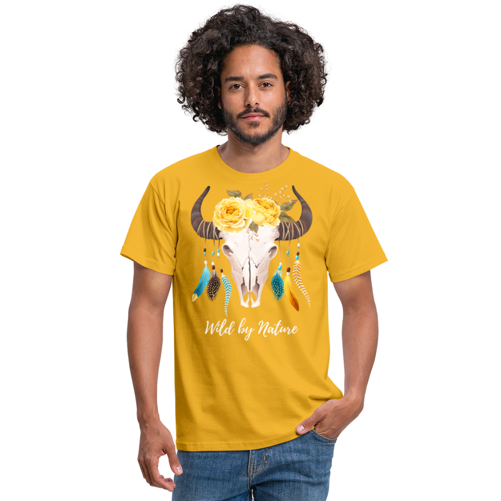 SSW1383 Tshirt Wild von Natur aus Schädel - Gelb