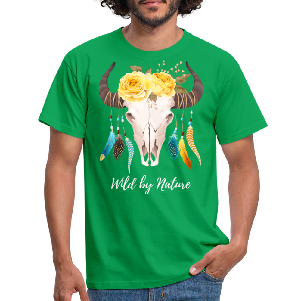 SSW1383 Tshirt Wild von Natur aus Schädel - Kelly Green