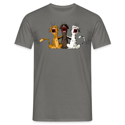 SSW1384 Tshirt Singen katzen - Graphit