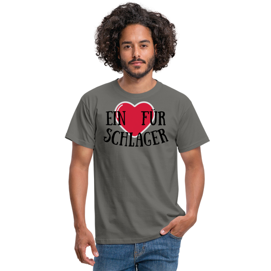 SSW1388 Tshirt Ein Herz für Schlager - Graphit