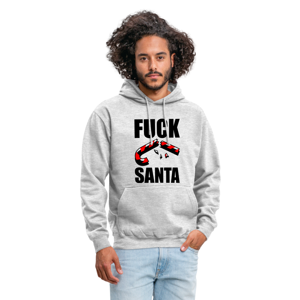 SSW1398 Hoodie Fuck Santa - Hellgrau meliert