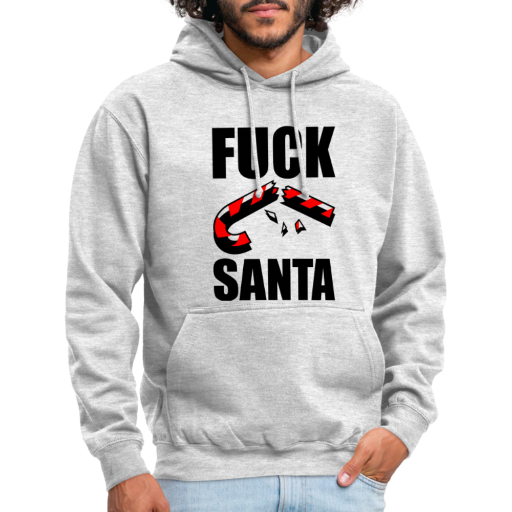 SSW1398 Hoodie Fuck Santa - Hellgrau meliert